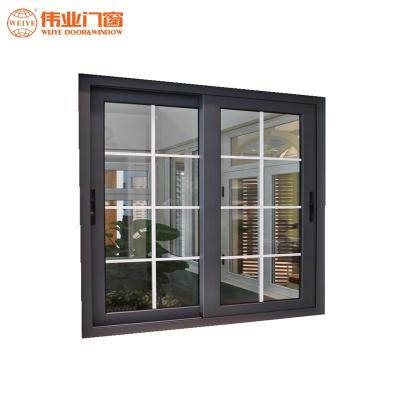 China High Quality Folding Screen Aluminum Alloy Window Design Sound Insulation Tempered Glass Sliding Aluminum Window for sale