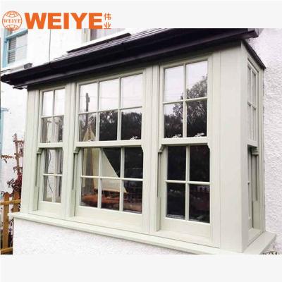 China Sliding tempered glass soundproof vertical aluminum profile for window aluminum sash window and aluminum vertical sliding window for sale