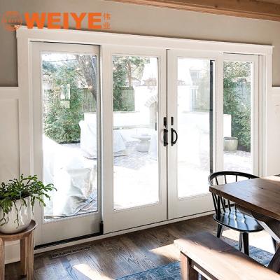 China Custom Waterproof Chinese Cheap White Sound Proof Aluminum Glazing Office Sliding Roller Glass Door for sale