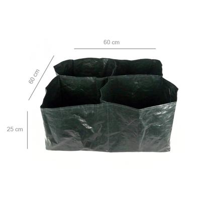 China Modern Green Color 150gsm PE Material Garden Felt Plant Growing Bag For Flowers for sale