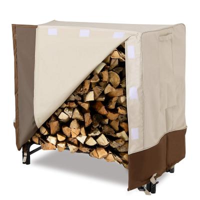 China 600D PVC 280gsm 600D Heavy Duty Waterproof Fabric Firewood Log Rack Cover for sale