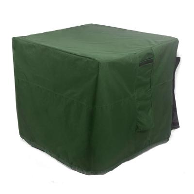 China Modern Green OXFORD FABRIC Polyester 600D Dustproof Air Conditioner Outdoor Cover for sale