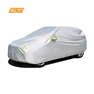 China Lightweight Waterproof Polyester Waterproof Easy To Carry Portable Car Cover for sale