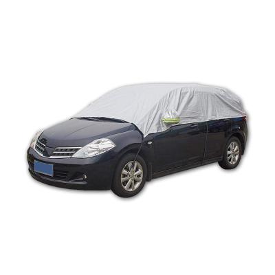 China 190T Polyester Waterproof Material Waterproof Outdoor Car Half Top Cover for sale