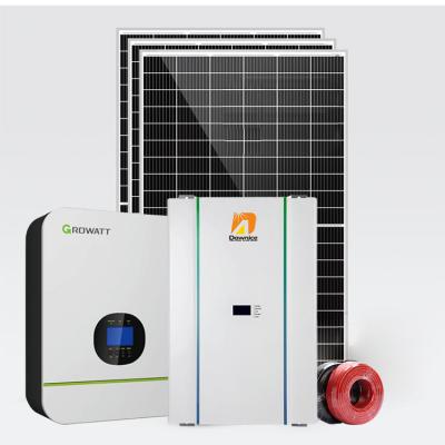 China Home 3kw 5kw 10 15 Kw On Off Grid Home Solar Panel System Kit With Inverter And Lithium Battery for sale