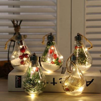 China Festive Supplies Christmas Decoration Bulb Shape 7*11CM Christmas Light Christmas Ornament for sale