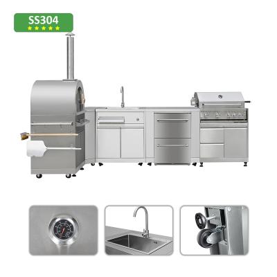 China Modern outdoor kitchen new style burner cooking box garden barbecue Kitchen cabinet for sale