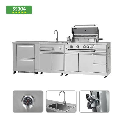 China Modern outdoor kitchen Hot Selling drawers for s portable outdoor kitchen camp cooking tool BBQ grill kitchen cabinet for sale