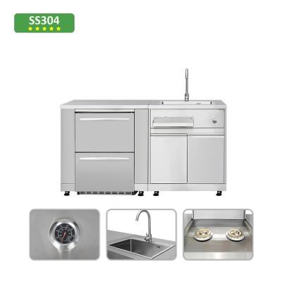 China Modern outdoor kitchen Hot Selling gas grill stainless steel stone bbq outdoor kitchen for sale