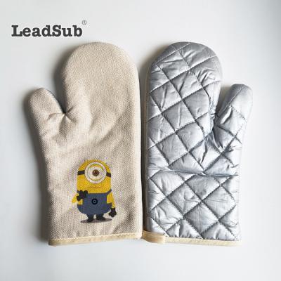 China Microwave Oven Insulation Personalized Custom Blank Sublimation Pot Holders Oven Mitts Heat Resistant Cooking Glove for sale