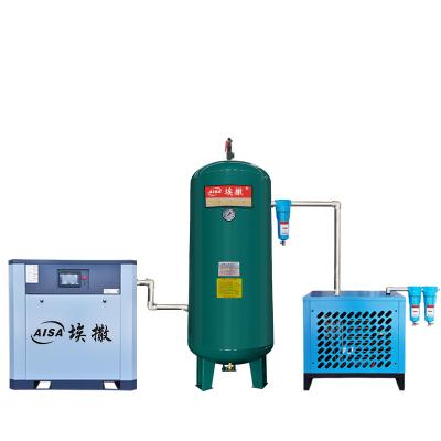 China 2022 Sales Oil Free / Low Noise Hot Air Compressor 11KW 10HP 8Bar 10Bar 13Bar 16Bar Fixed Gear Screw Compressor for sale