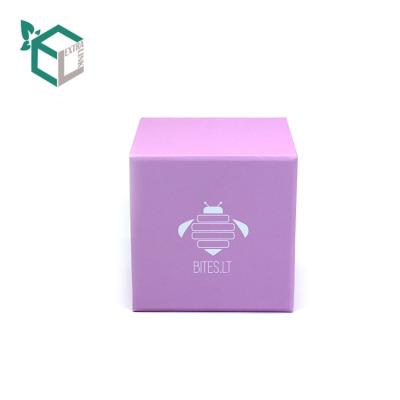 China Handmade Luxury Custom Printing Empty Cube Paper Candle Packaging Box for sale