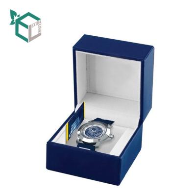 China Elegant Items China Factory Cardboard Paper Velvet Travel Packing Watch Box for sale