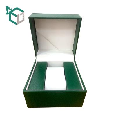 China Luxury Custom Logo Square Cardboard Hinge Single Ware Watch Packaging Storage Box for sale