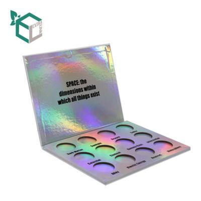 China Customized Square Shape With Mirror Paper Eyeshadow Palette Packaging Box for sale