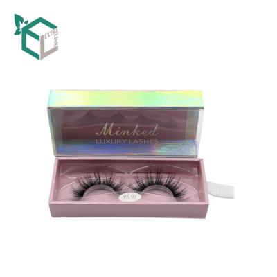 China High Quality Handmade Clear PVC Window Fashion Paper Drawer Eyelash Box for sale