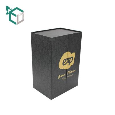 China Excellent Handmade Custom Black Perfume Gift Packaging Box for sale