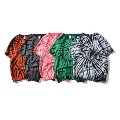 China Custom Wholesale 100% High Street Hip Hop Cotton Men's QUICK DRY Oversized Tie Dye T-Shirt Men's Tee for sale