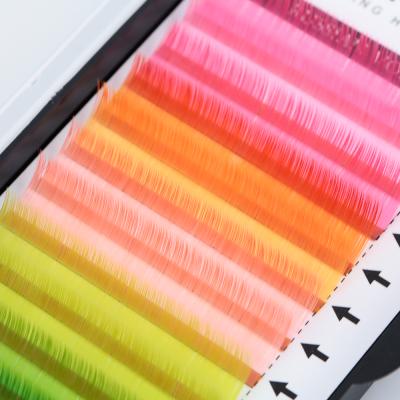 China Long Natural Classic Eyelash Extension Supplies Mink Colorful Eye Lash False Extensions for sale