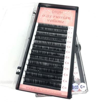 China Long 0.03-0.12 Natural Custom Professional Extension Tray Mixed Individual Lash Eyelash Extension for sale