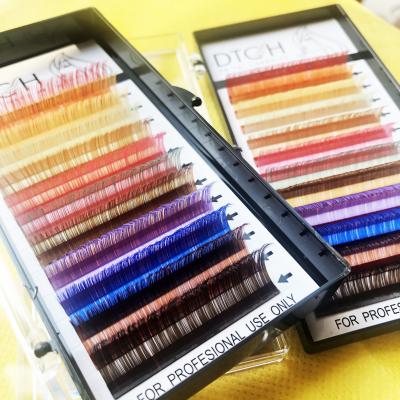 China High Quality Natural Mixbox Logo Private Label Package Color Long Eyelashes Custom Made Extension for sale