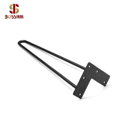 China Modern Simple Modern Industrail Black Metal Hair Clip Household Metal Table Leg for sale