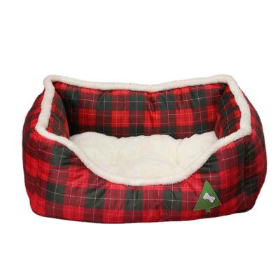 China Removable Cover Christmas Pet Sofa Bed For Dogs Cats Christmas Soft Eco Friendly Washable Warm Dog Sofa Bed for sale