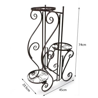 China Viable Outdoor and Indoor Decoration Show Wrought Iron Layered Planter Rack Shelf Organizer for Garden Home Office for sale