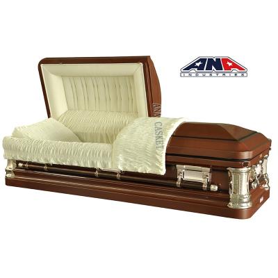 China ANA Style Metal Casket Manufacturers American Funeral American Style 18 Gauge Steel Casket for sale