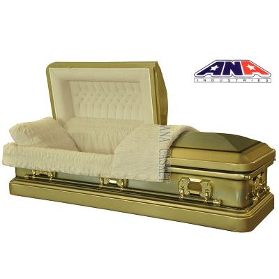 China American Style ANA China Manufacturers Burial Supplies Metal Casket 18ga Steel Casket For Adult for sale