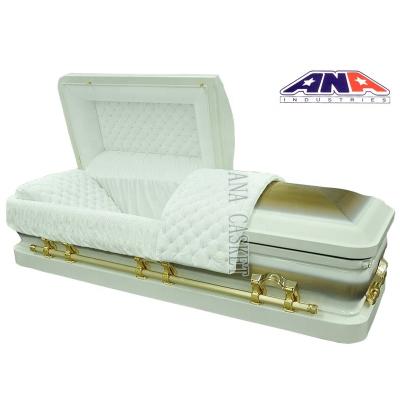 China ANA Brushed American Chinese White High Gloss Velvet Factory Style Solid Bronze Caskets for sale