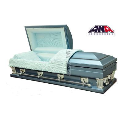 China ANA American Style American Style Burial Supplies Large Size 18 GA Steel Oversized Funeral Casket for sale