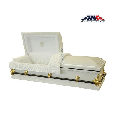 China ANA Metal Baby Coffin 20 GA Cheap White Steel Casket American Wholesale New Style Design for sale