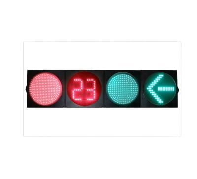 China PC 200mm 8inch led ball traffic lights full red yellow light with green arrow for sale