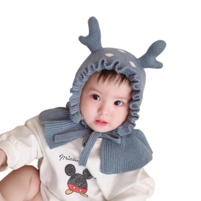 China Imitate the animal winter new children's shawl wool hat inside the winter cold warm baby warm hat for sale