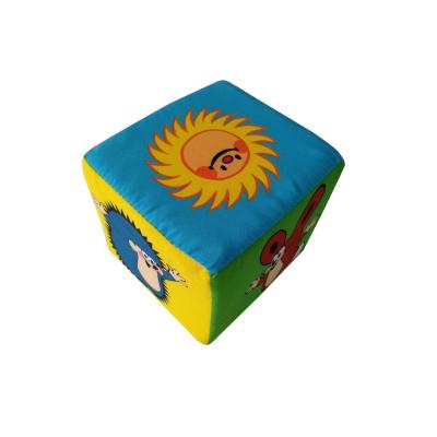 China Baby Building Block Cloth Play or Cloth Cube Rattle Bell Teaching Toy for sale