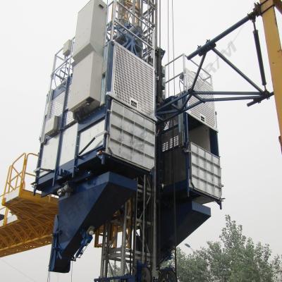 China Multi-function building hoist with platform or hopper for sale