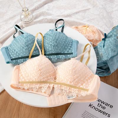 China New Soft QUICK DRY Lace Bra Set For Girls Gathering Lightweight Comfortable And Breathable Underwear for sale