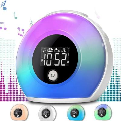 China LUMINOVA Hot Selling Kids Online Alarm Clock Wake Up Light Sunrise Digital Alarm Clock with Night Light for sale