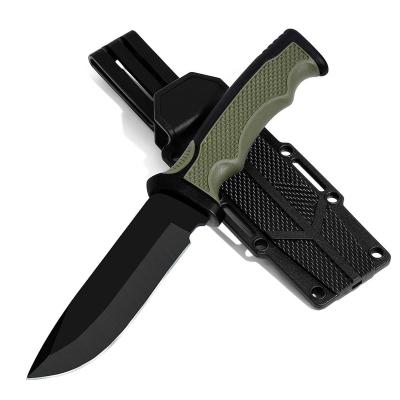 China Non-Variable Blade Outdoor Fixed Knife OEM Stainless Steel For Combat Camping Hunting Tactical Knife With Rubber Handle for sale