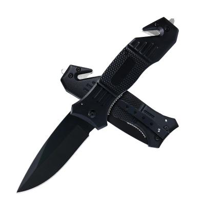 China Non-variable Stainless Steel Stock Outdoor Aluminum Handle Survival Rescue Tactical Camping Folding Pocket Knife for sale