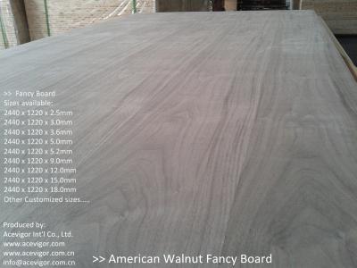 China American Walnut Fancy Plywood 1220 x 2440mm for sale