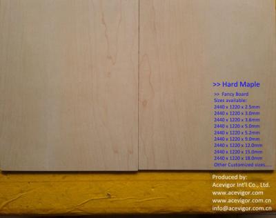 China Hard maple Fancy Plywood 1220 x 2440mm for sale