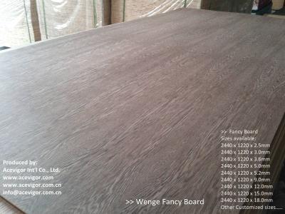 China Wenge Fancy Plywood 1220 x 2440mm for sale