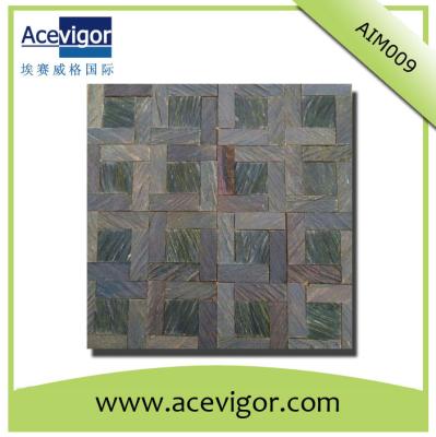 China Rustic antique solid wood mosaic wall tiles for crafts decoration for sale