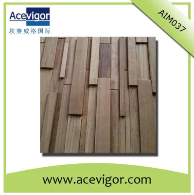 China Solid wood mosaic antique wall panel for decoration for sale