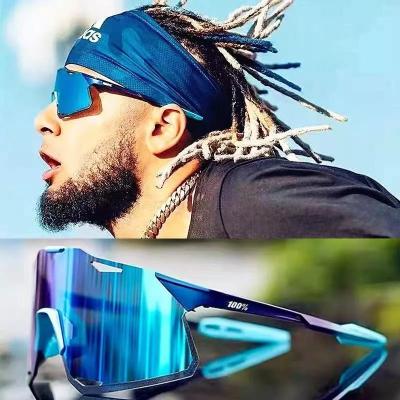 China Windproof Cool design blue polarized glasses custom cycling MTB mountain bike goggles for man for sale