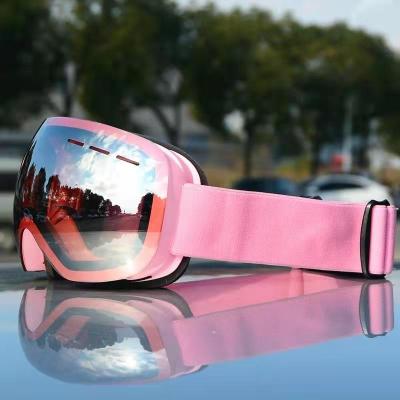 China Skiing OEM OTG Anti-fog UV400 Ski Glasses sport eyewear Magnetic Interchangeable Lens TPU Frame Custom Ski goggles for sale