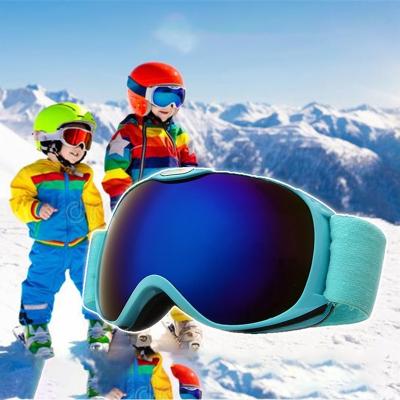 China Skiing Free Sample Clear Snow Fashion Kids Ski Goggles outdoor sports fog-proof snow goggles eyewear kid ski glasses for sale