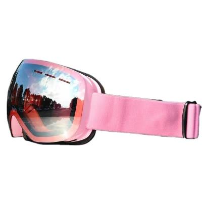 China Skiing OTG snow snowboard goggles Anti-fog UV400 Ski Glasses sport eyewear Magnetic Interchangeable Lens TPU Frame Custom Ski goggles for sale